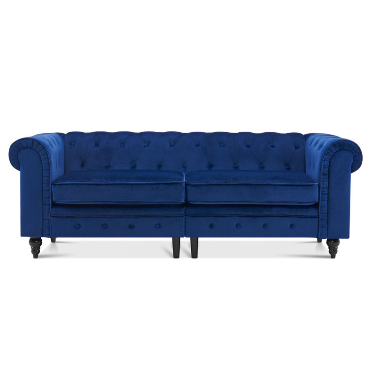 Darby Home Co Masvingo Vintage Couch Velvet Tufting, HighResilience